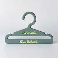 Cabide de batizado com nome personalizado