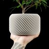 Vaso moderno com drenagem e inclinação para plantas vivas