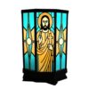 Luminária Vitral Viva Jesus Cristo e Maria