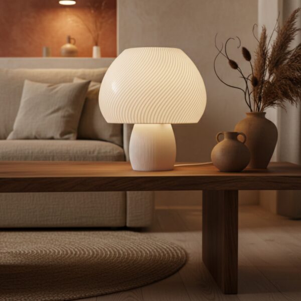 Luminária Cogumelo Ondulada Twist